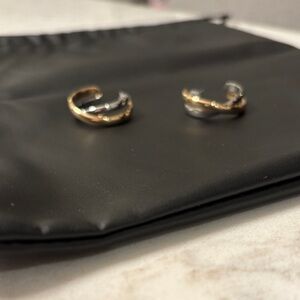 Two-Tone Hoop Earrings- Gold & Silver